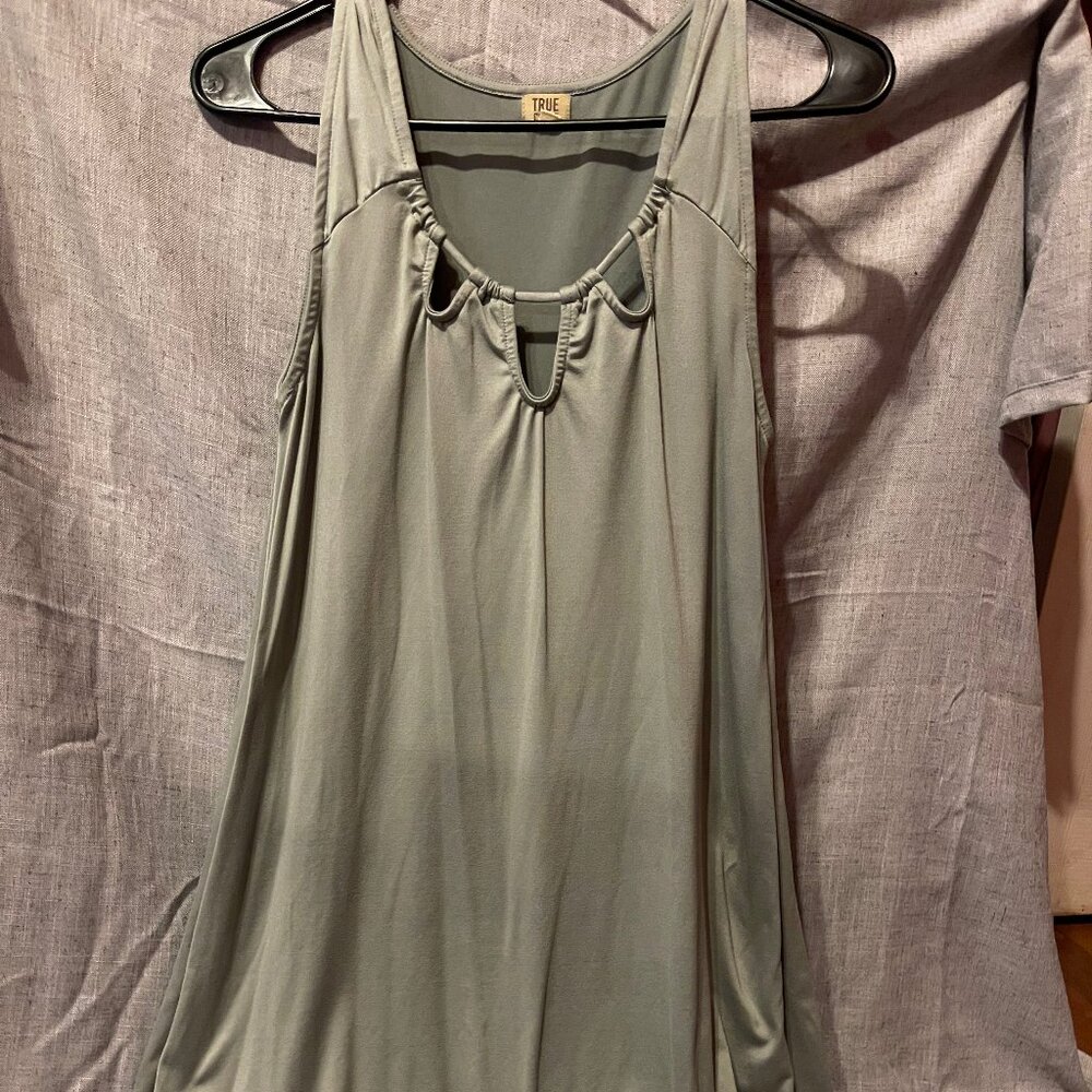 Womens Green True Craft Tank Top Dress